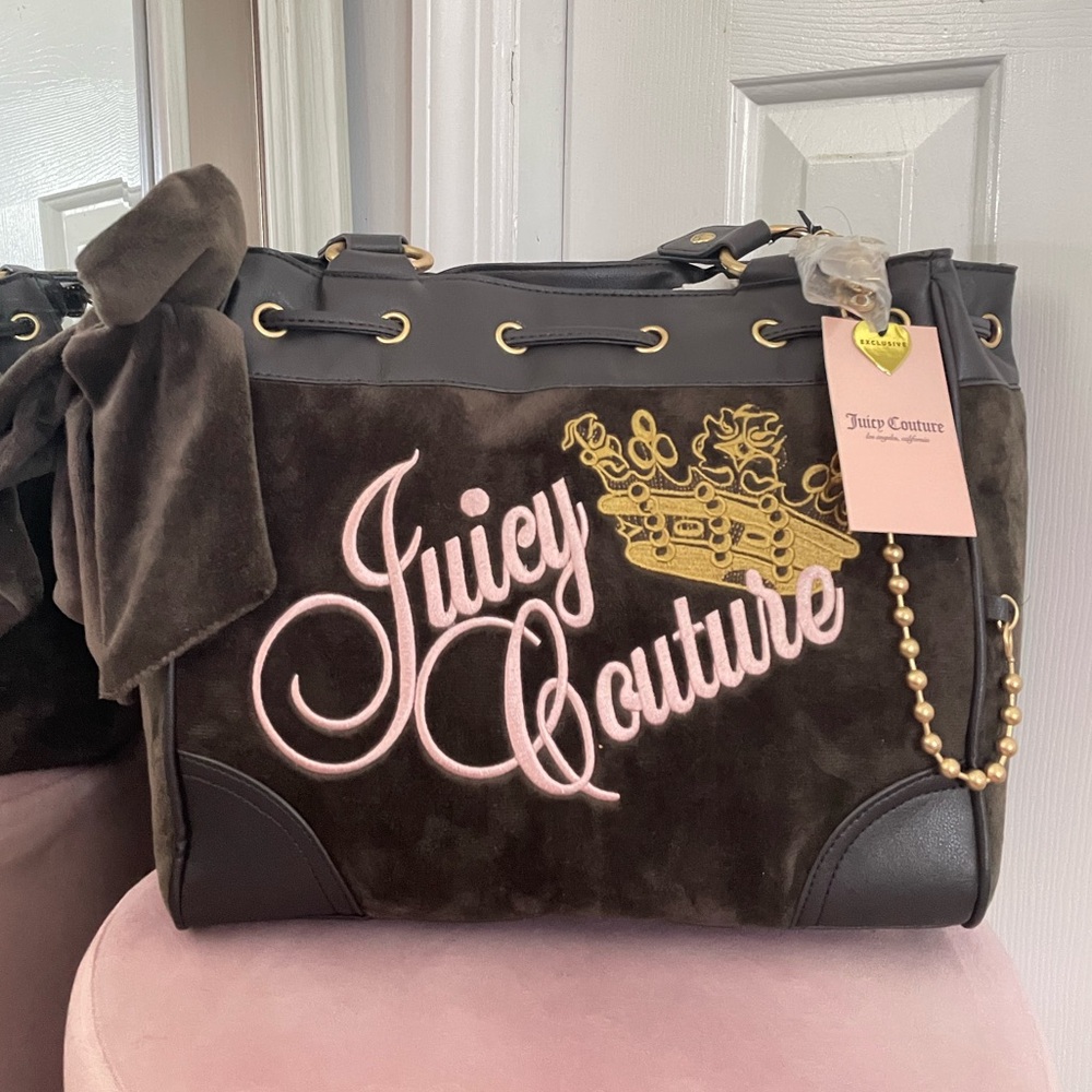 Juicy Couture the key to juicy heart tote chocolate